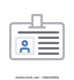id card colour line vector icon