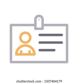 id card colour line vector icon