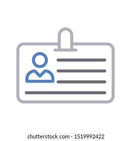 id card colour line vector icon
