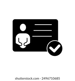 Icono de línea de concepto de tarjeta de identificación. Ilustración de elemento simple. diseño de símbolo de esquema de concepto de tarjeta de identificación.