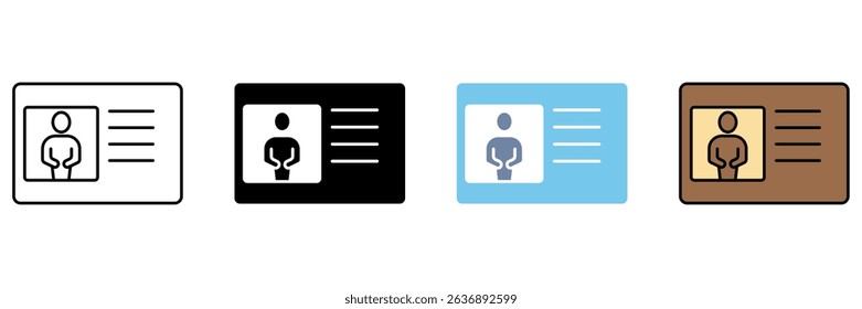 ID CARD concept line icon. Simple element illustration.