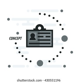 id card design  black