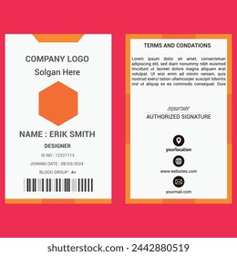 Id card design illustration shutter stock