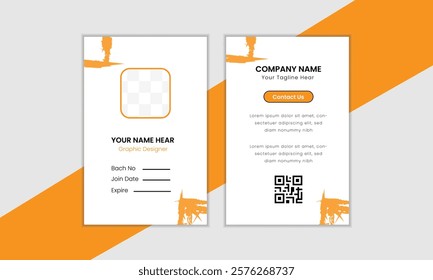 ID card Design Modern   with Two Sides Card. Company card.