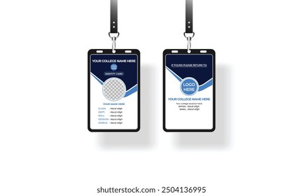 Id card design, Print ready template.