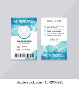 ID Card Design Template. Id card. Abstract id card 
