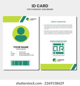 id card design template with abstract background