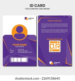 id card design template with abstract background