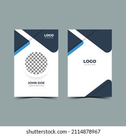 Id Card Design Template Blue Color Stock Vector (Royalty Free ...