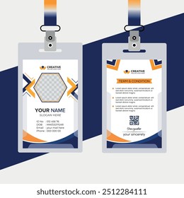 Id card design template business identity card Front and back