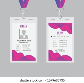 Id card design template ,clean and smooth.