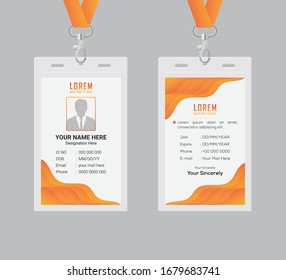 Id card design template ,clean and smooth.