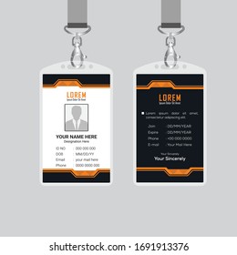 Id card design template. clean and smooth. eps 10