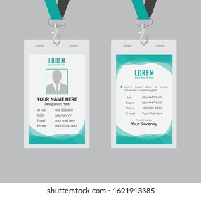 Id card design template. clean and smooth. eps 10