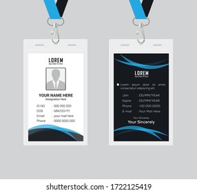 Id card design template ,clean and smooth ,eps 10.