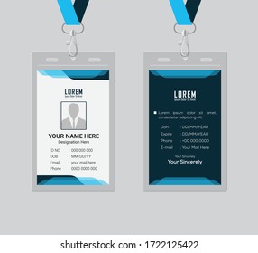 Id card design template ,clean and smooth ,eps 10.