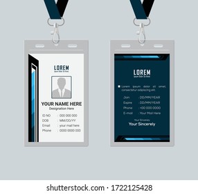 Id card design template ,clean and smooth ,eps 10.