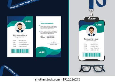 Id card design template ,clean and smooth ,eps 10.