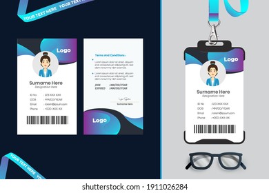 Id card design template ,clean and smooth ,eps 10.