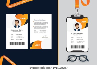 Id card design template ,clean and smooth ,eps 10.