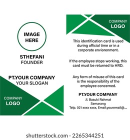 id card design template for company