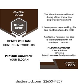 id card design template for company