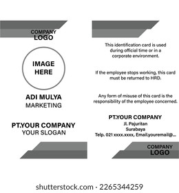 id card design template for company