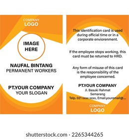 id card design template for company