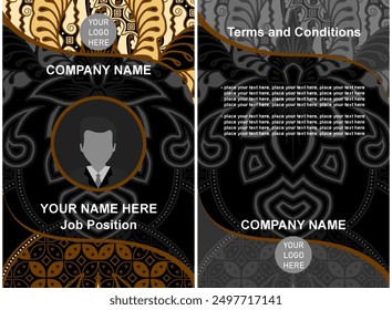 ID card design template. Corporate identity card design. Professional employee id card.