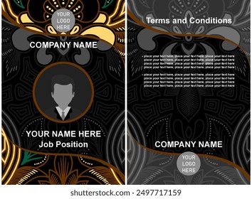 ID card design template. Corporate identity card design. Professional employee id card.