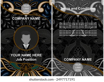 ID card design template. Corporate identity card design. Professional employee id card.