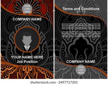 PLANTILLA de diseño de tarjeta de identificación. Diseño Corporativa de cédula de identidad. Tarjeta de identificación de empleado de Profesional.