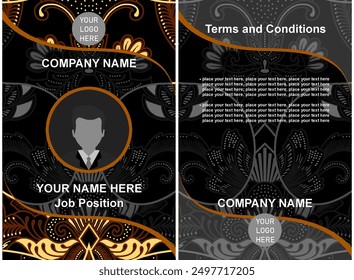 ID card design template. Corporate identity card design. Professional employee id card.