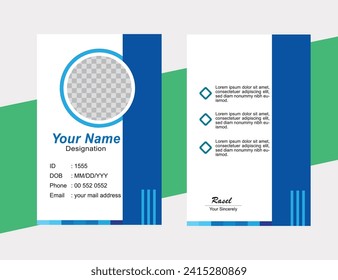 ID Card Design Template Layout