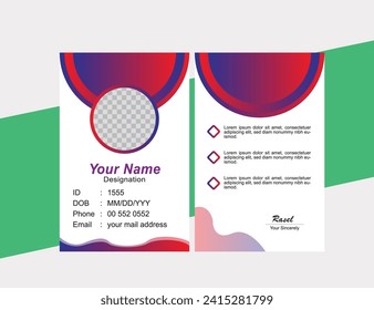 Diseño de plantilla de diseño de tarjeta de identificación
