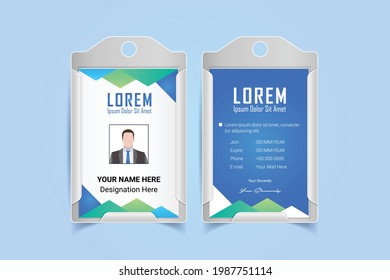 ID Card Design Template. Luxury, Modern, Elegant, Professional Minimalist Business Identity Card. Employee ID Card Template. Vector illustration