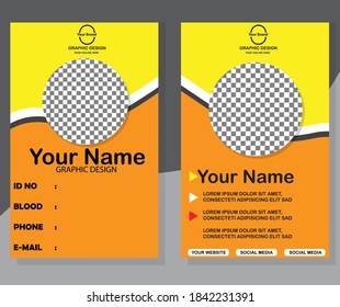 
DISEÑO DE LA TARJETA DE IDENTIFICACIÓN MODERNO Diseño vertical, eps 10