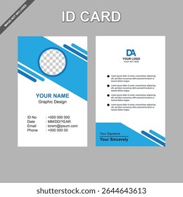 ID Card Design Template: Showcase your business or personal identity with this professional and versatile ID card template - Powered by Shutterstock - Get 15% off with code: PIKWIZARD15