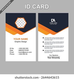 ID Card Design Template: Showcase your business or personal identity with this professional and versatile ID card template - Powered by Shutterstock - Get 15% off with code: PIKWIZARD15