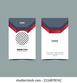 plantilla de diseño de tarjeta de identificación, diseño de tarjeta de identificación simple