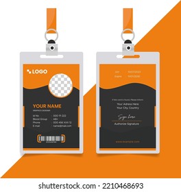 ID Card design template. Suitable for companies, corporates, offices and many other of business purposes.