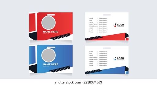 ID Card design template. Sutiable for companies, corporates, offices 