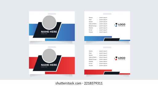 ID Card design template. Sutiable for companies, corporates, offices 