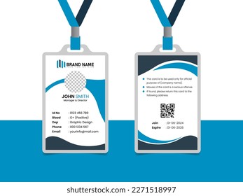 ID card design template vector 