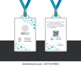 ID card design template vector 