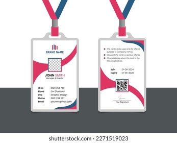 ID card design template vector 