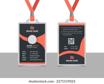 ID card design template vector 
