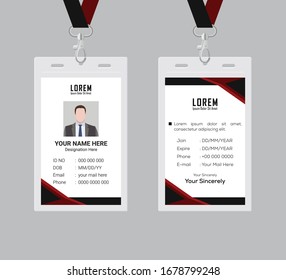 Plantilla de diseño de tarjeta de identificación, simple y limpia.