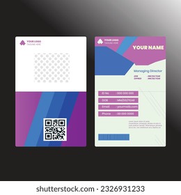 Id card design templet vector