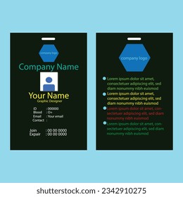 ID card design vector template